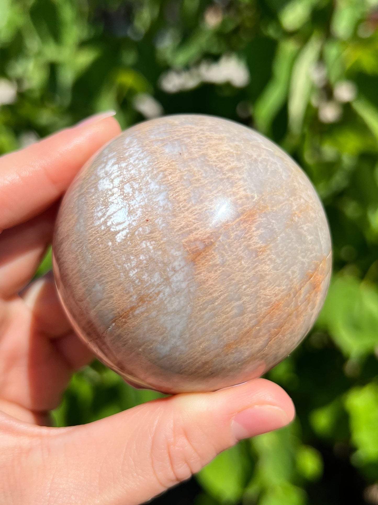 Peach Moonstone Spheres
