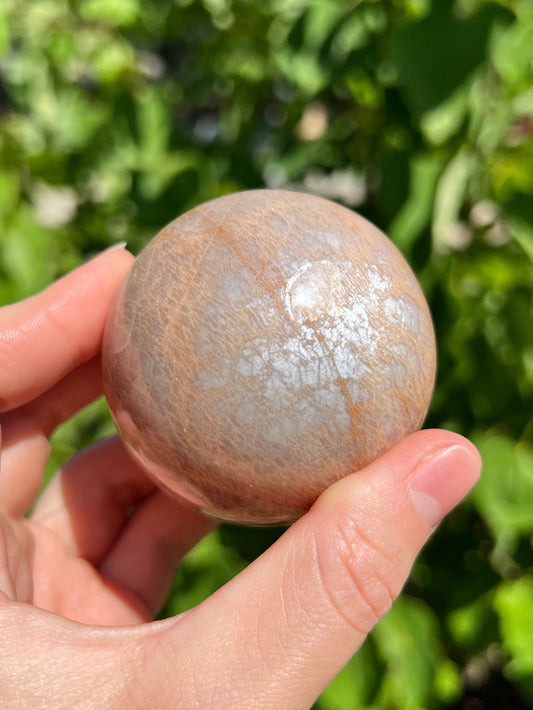 Peach Moonstone Spheres