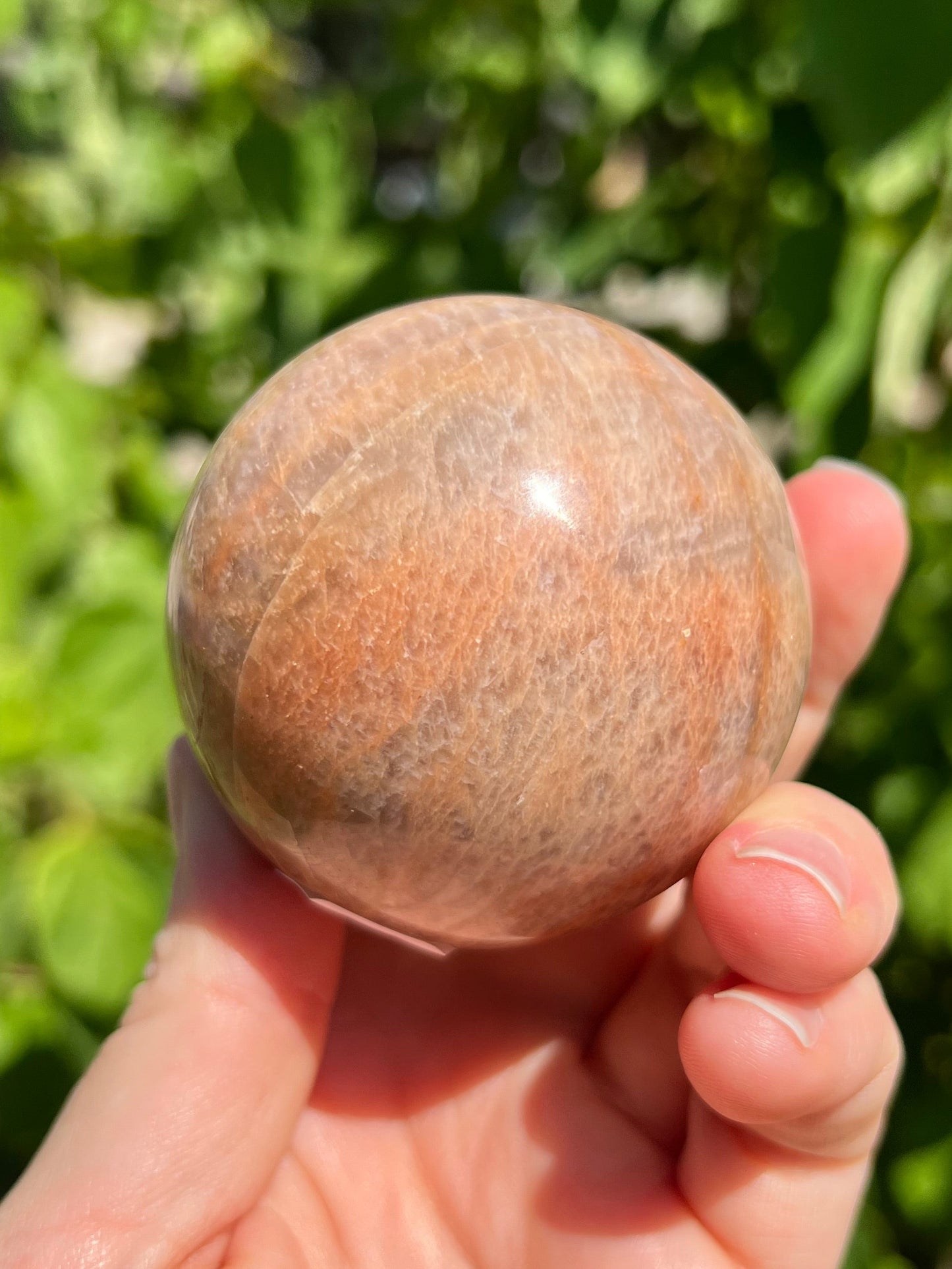 Peach Moonstone Spheres
