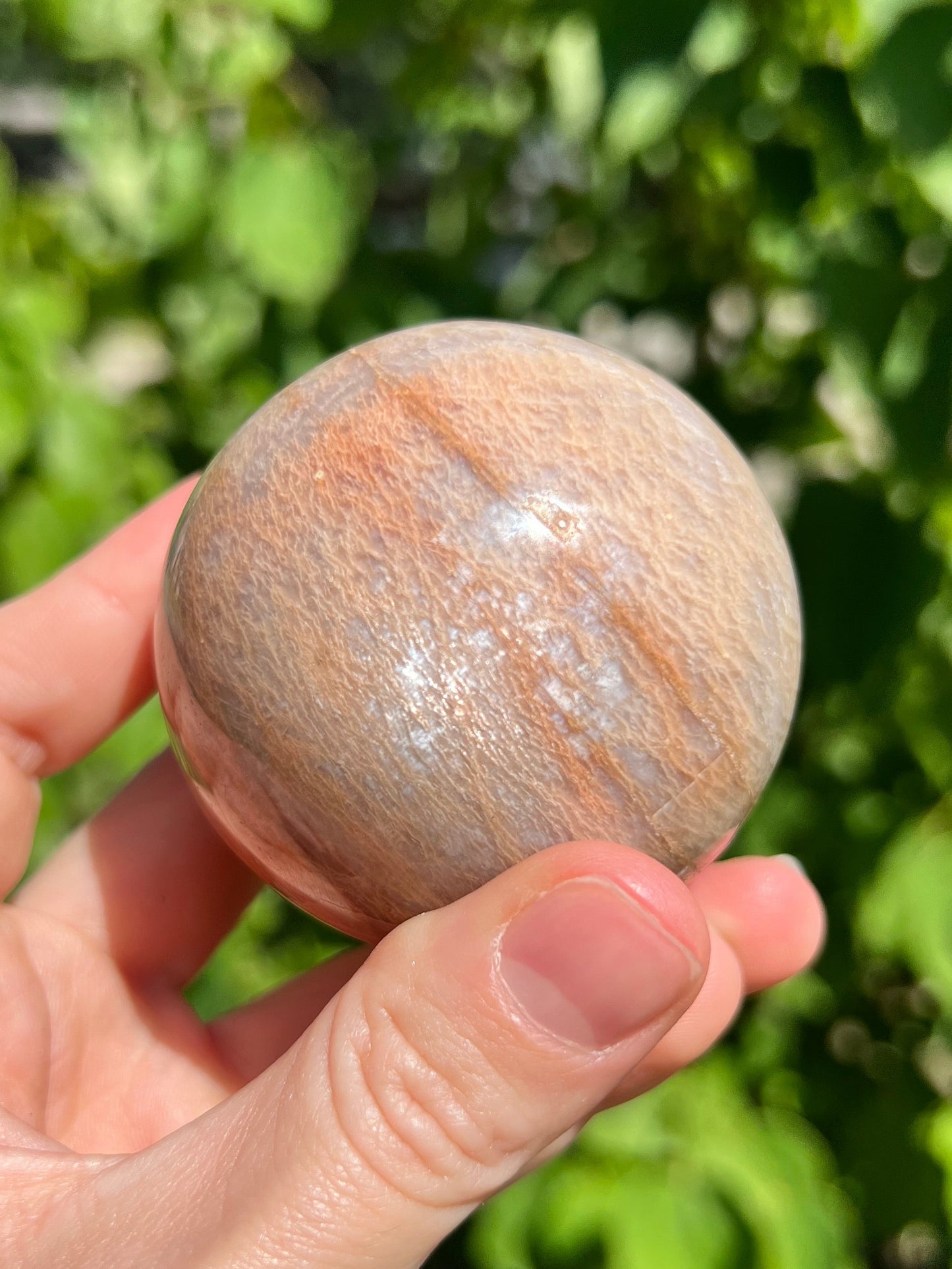 Peach Moonstone Spheres