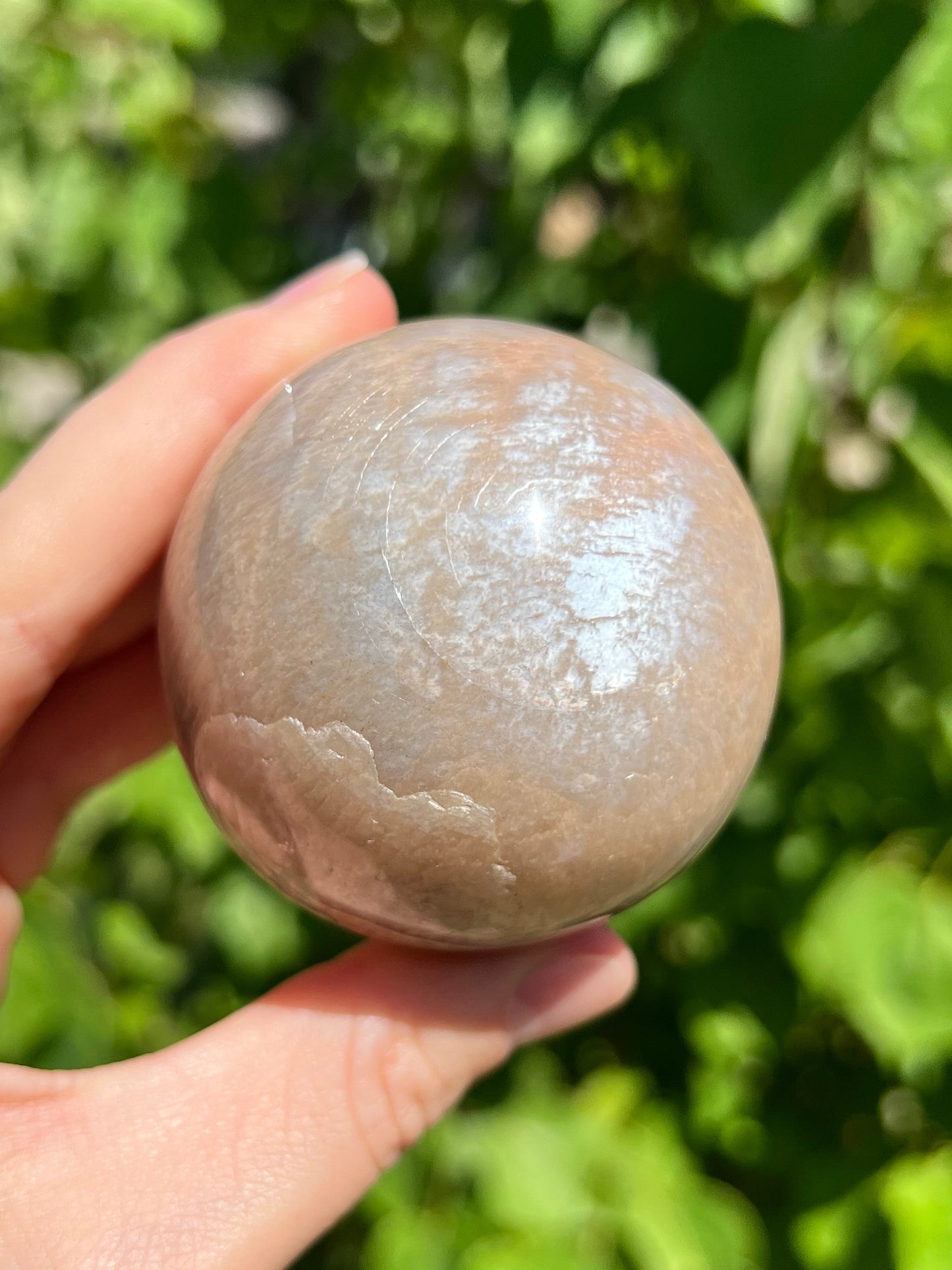 Peach Moonstone Spheres