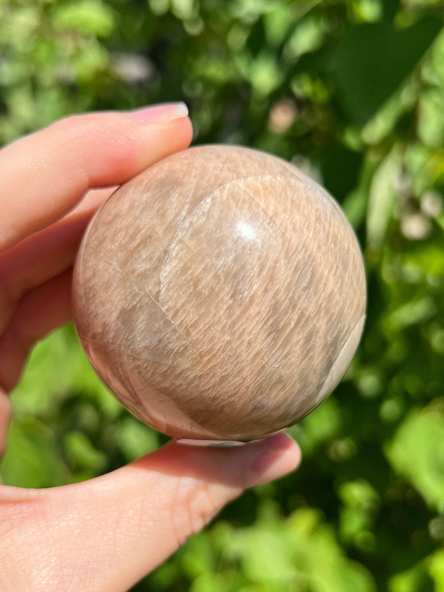 Peach Moonstone Spheres