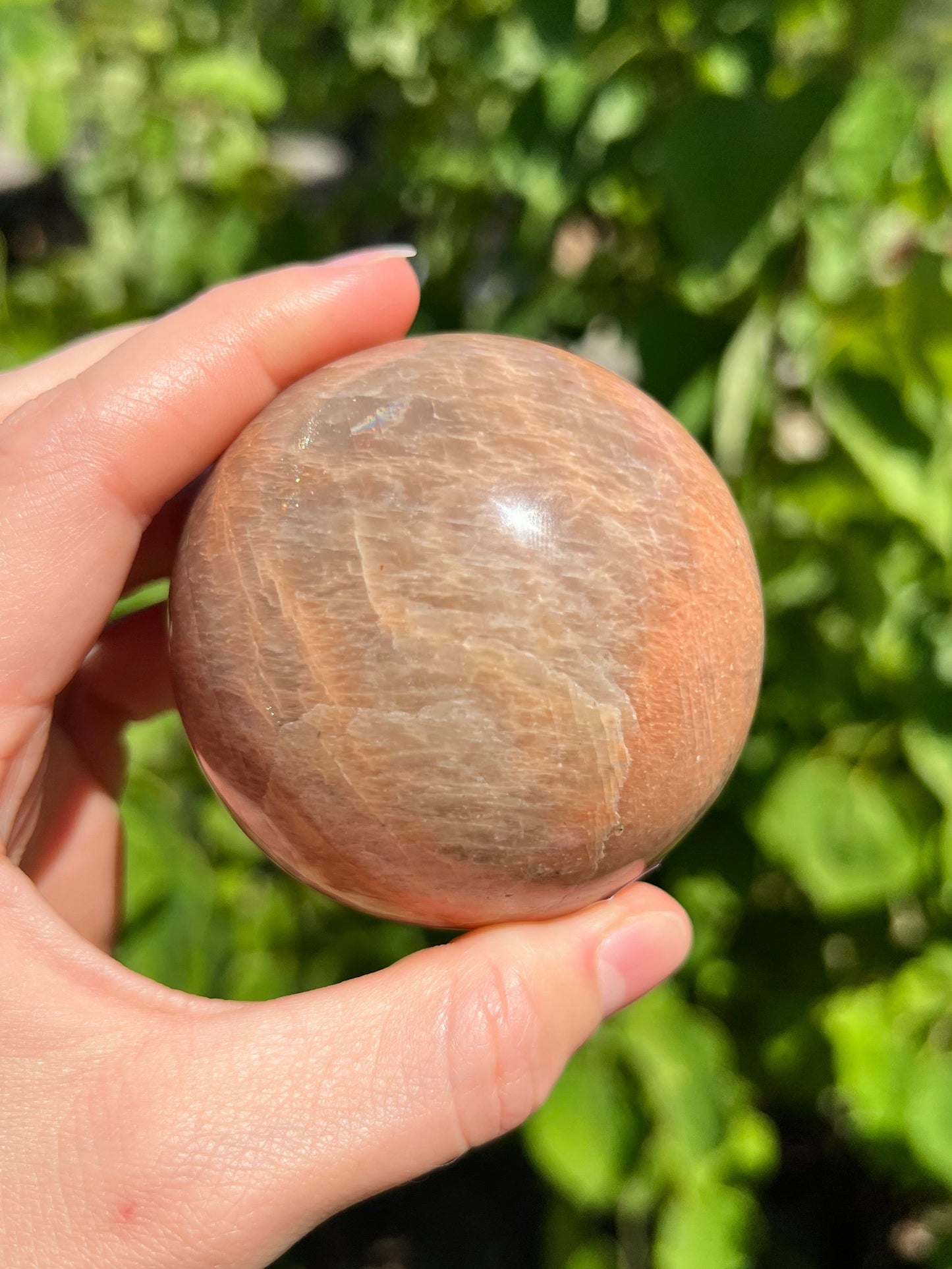 Peach Moonstone Spheres
