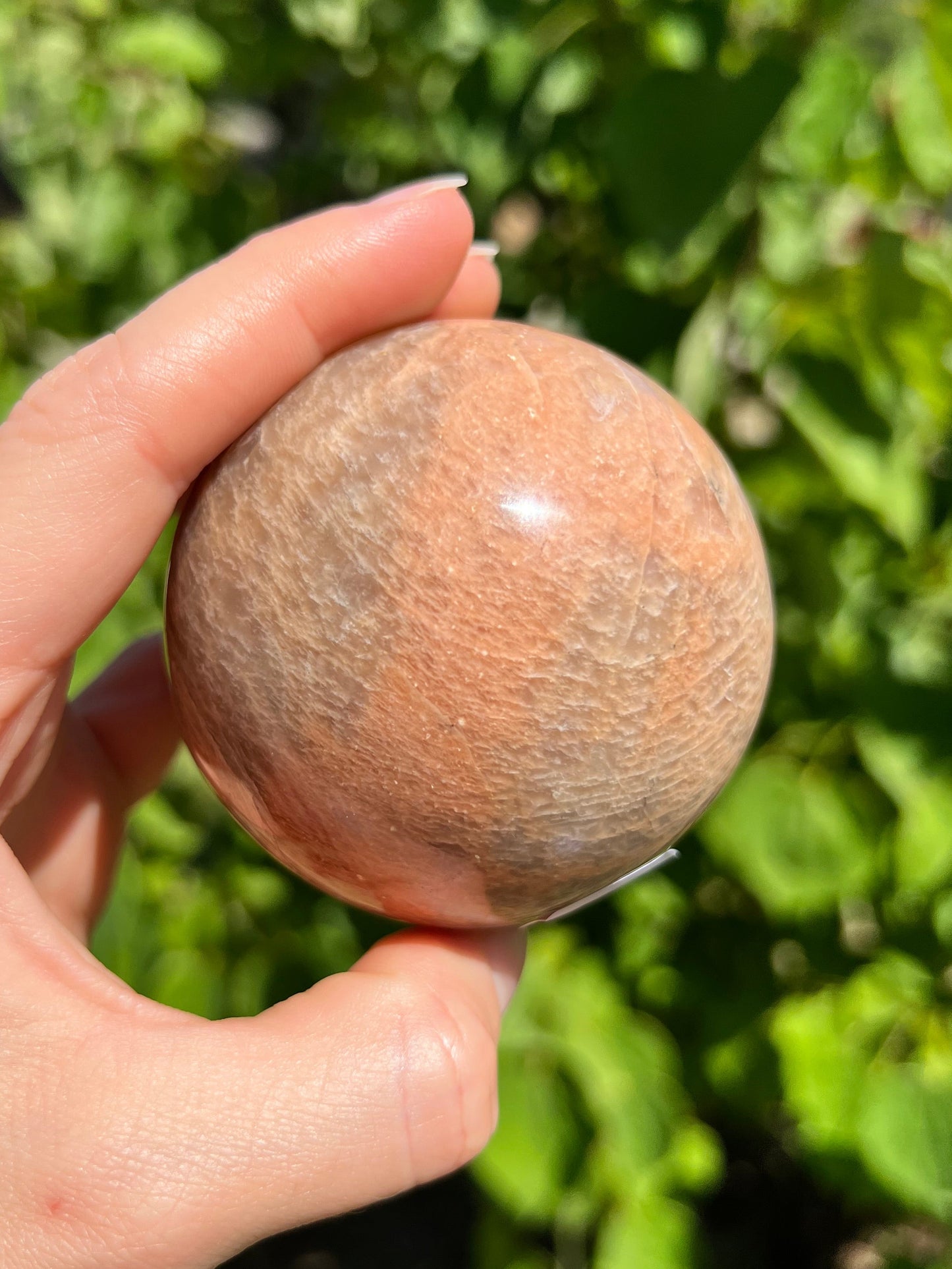 Peach Moonstone Spheres