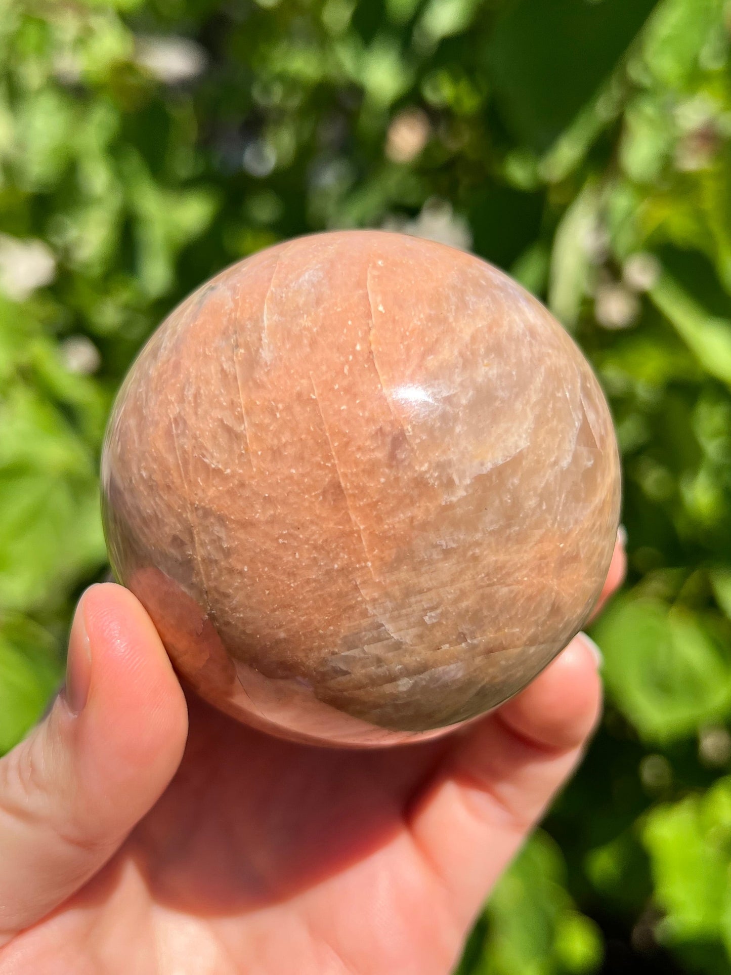 Peach Moonstone Spheres