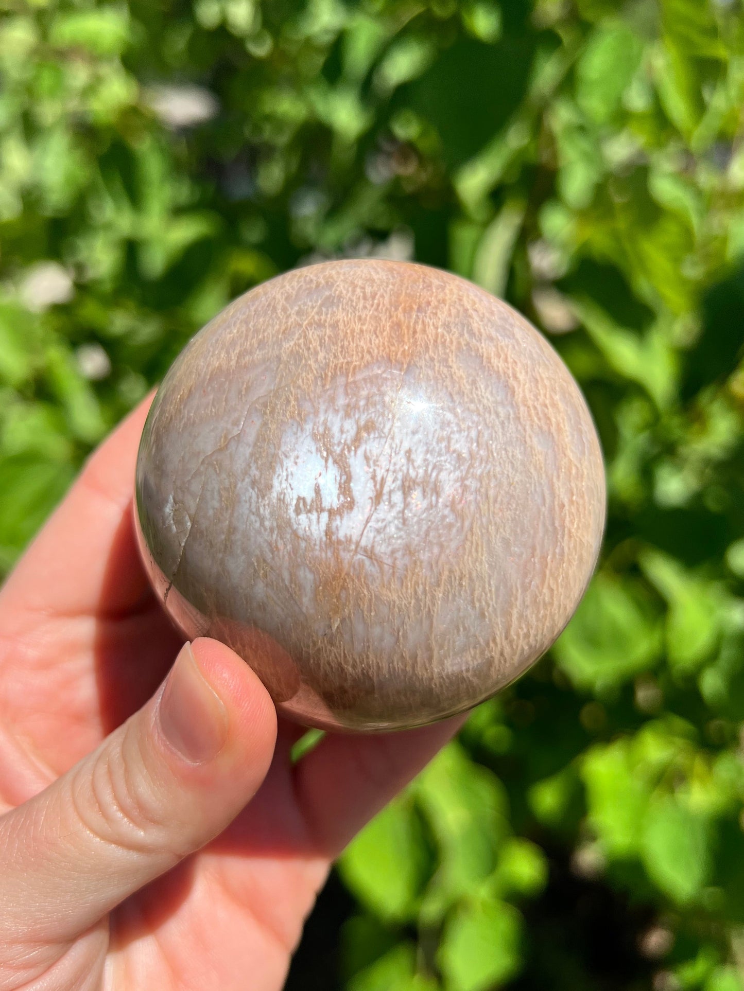 Peach Moonstone Spheres