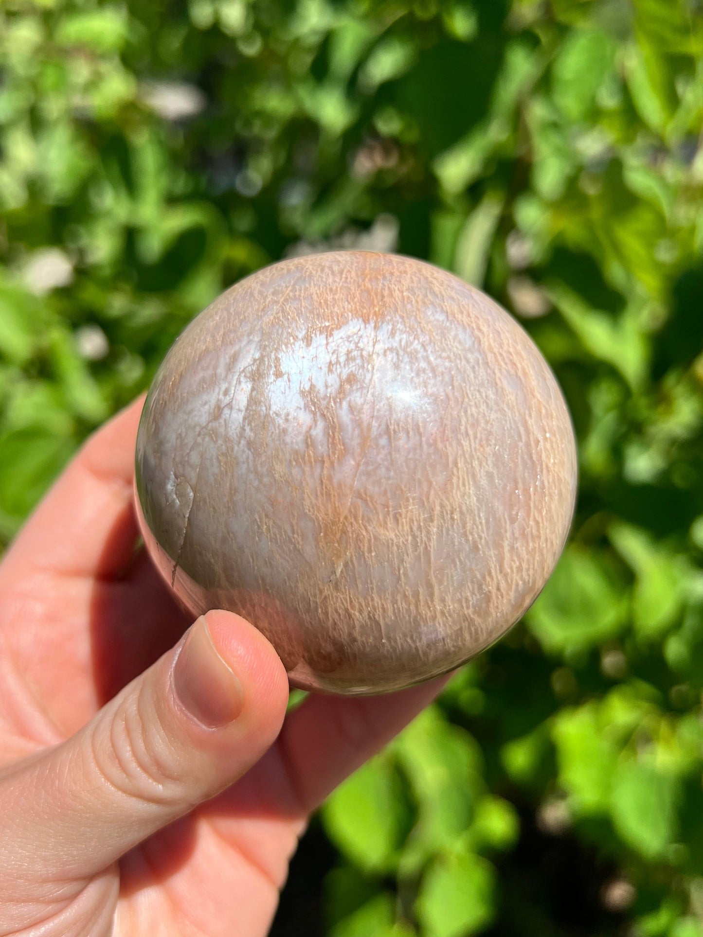 Peach Moonstone Spheres