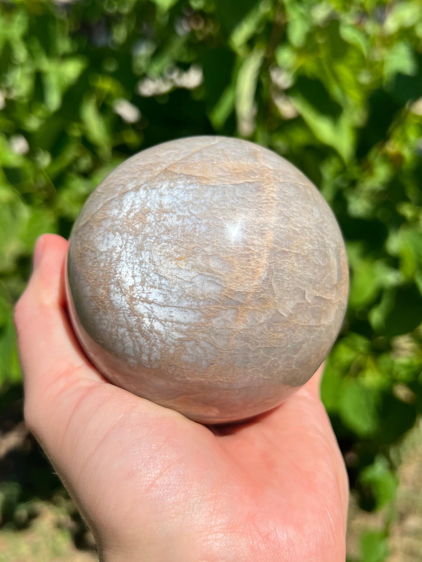 Peach Moonstone Spheres
