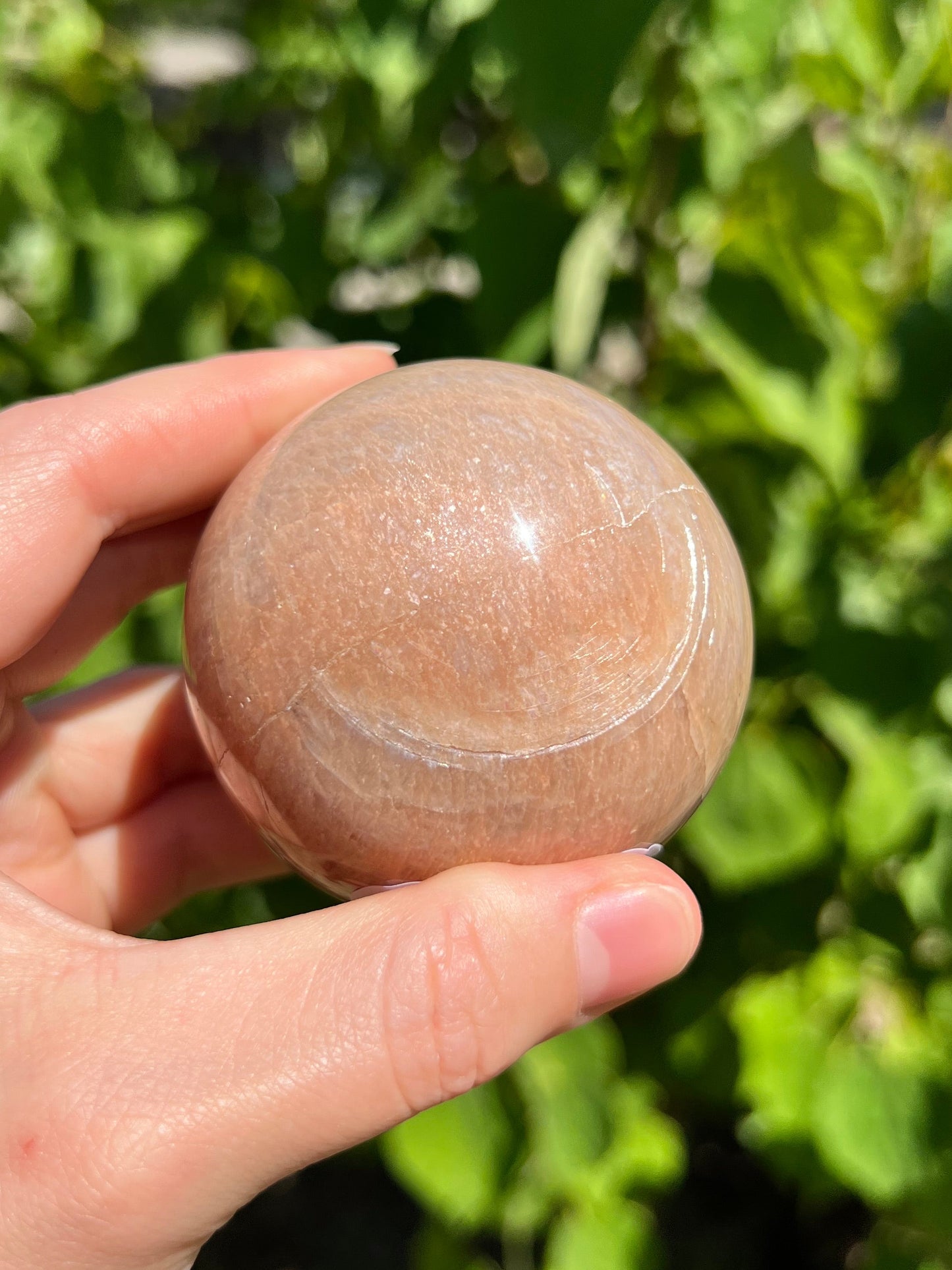 Peach Moonstone Spheres