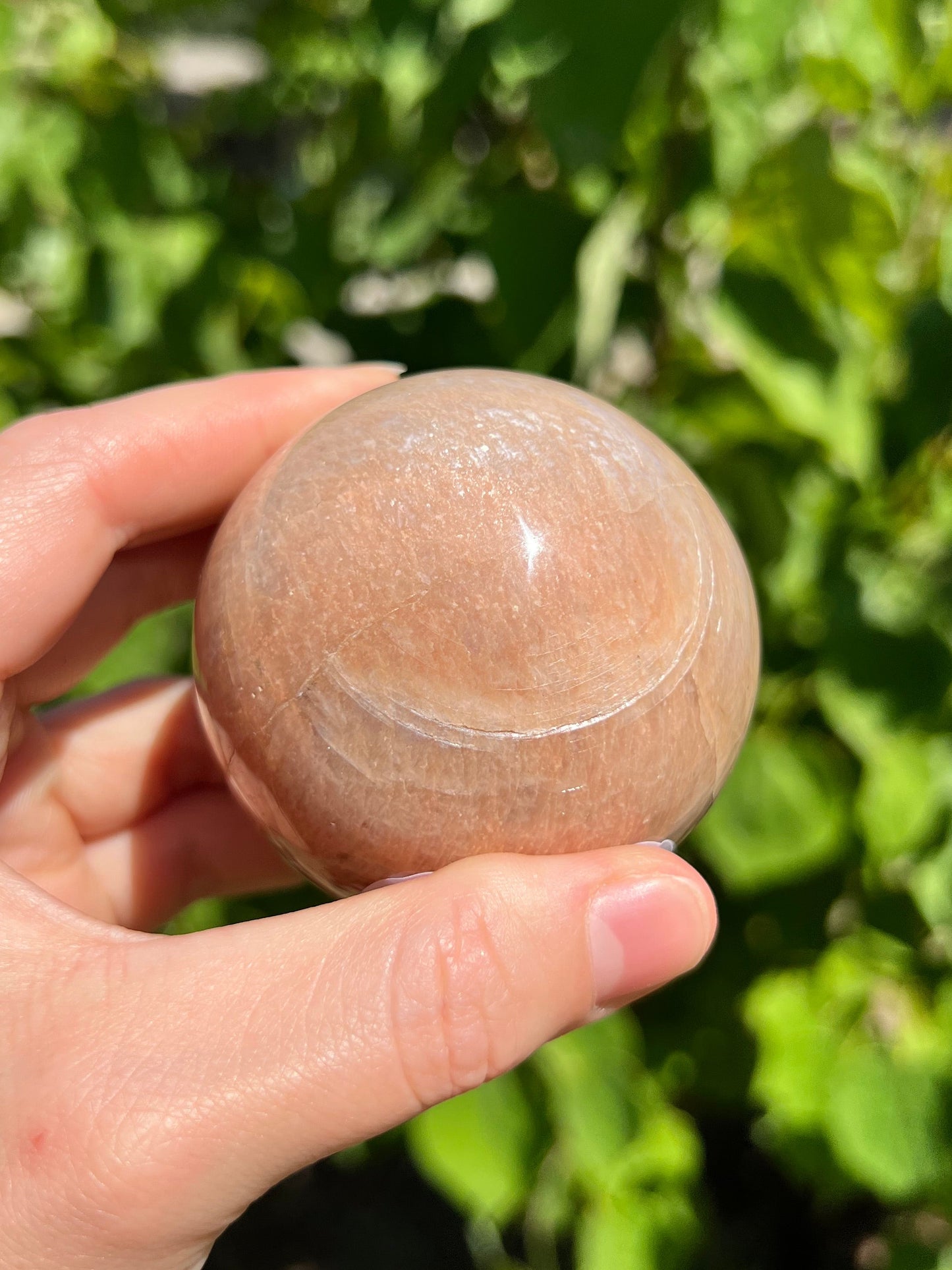 Peach Moonstone Spheres