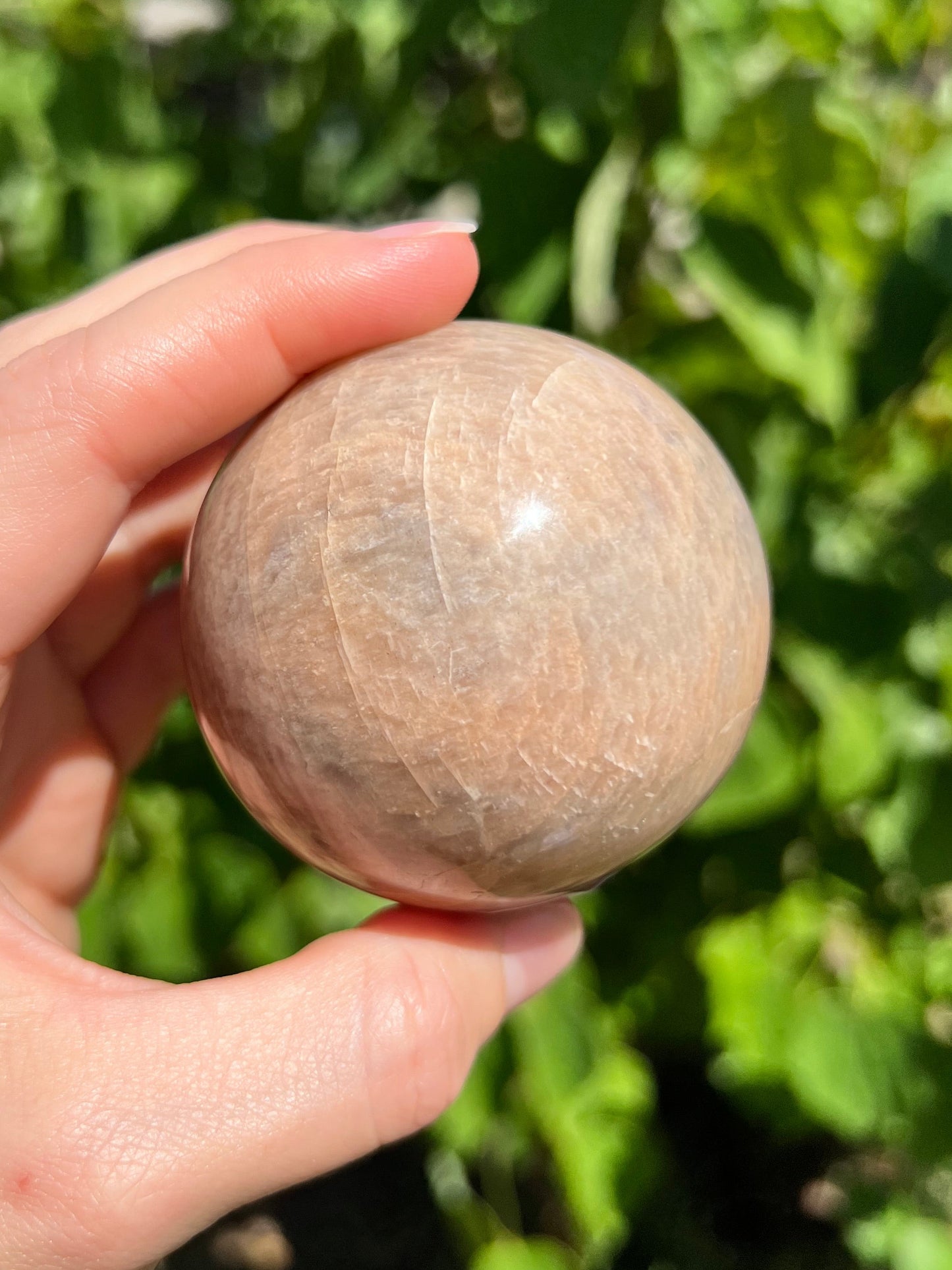 Peach Moonstone Spheres