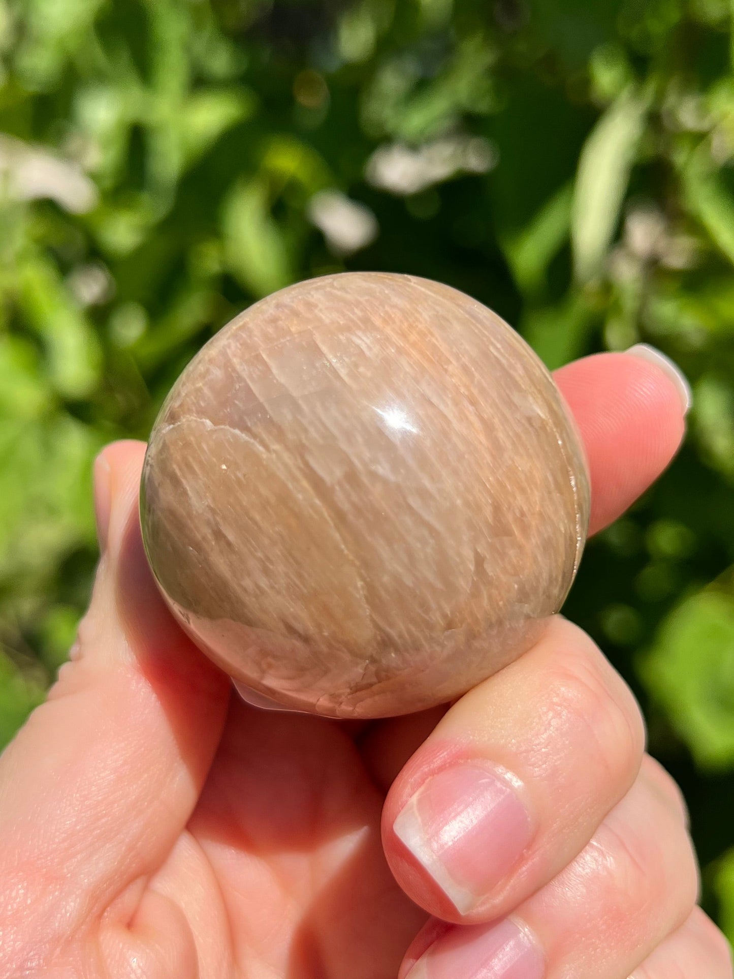 Peach Moonstone Spheres