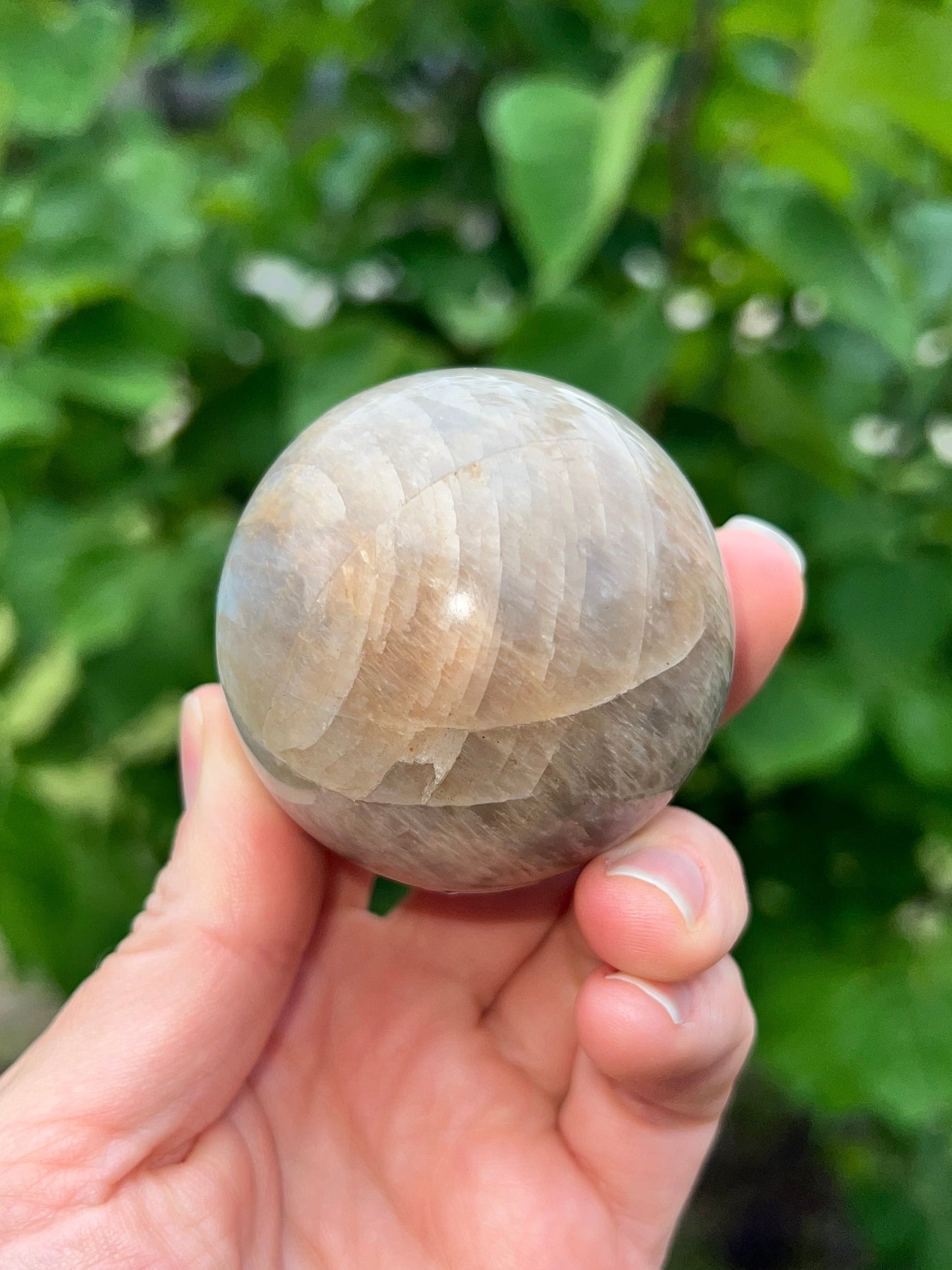 Peach Moonstone Spheres