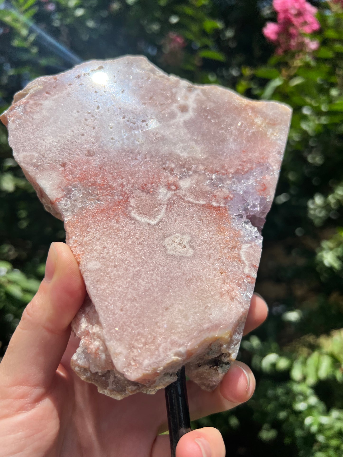 Pink Amethyst Slab on Stand