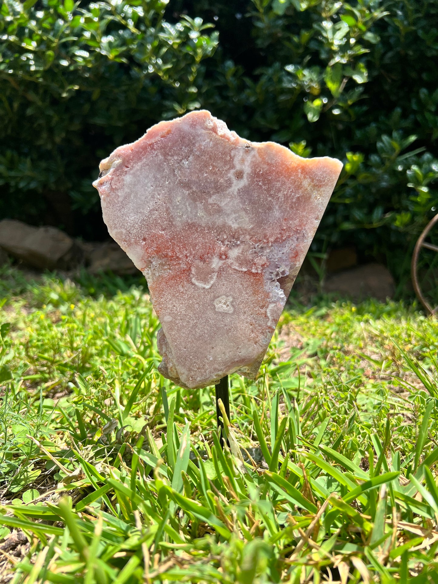 Pink Amethyst Slab on Stand