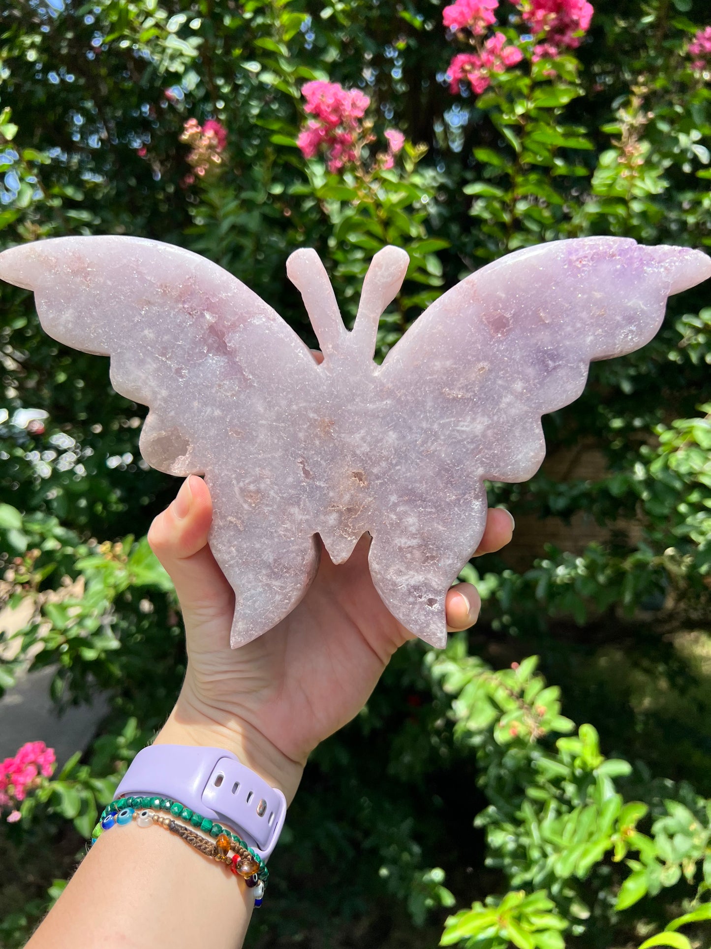 粉红紫水晶蝴蝶