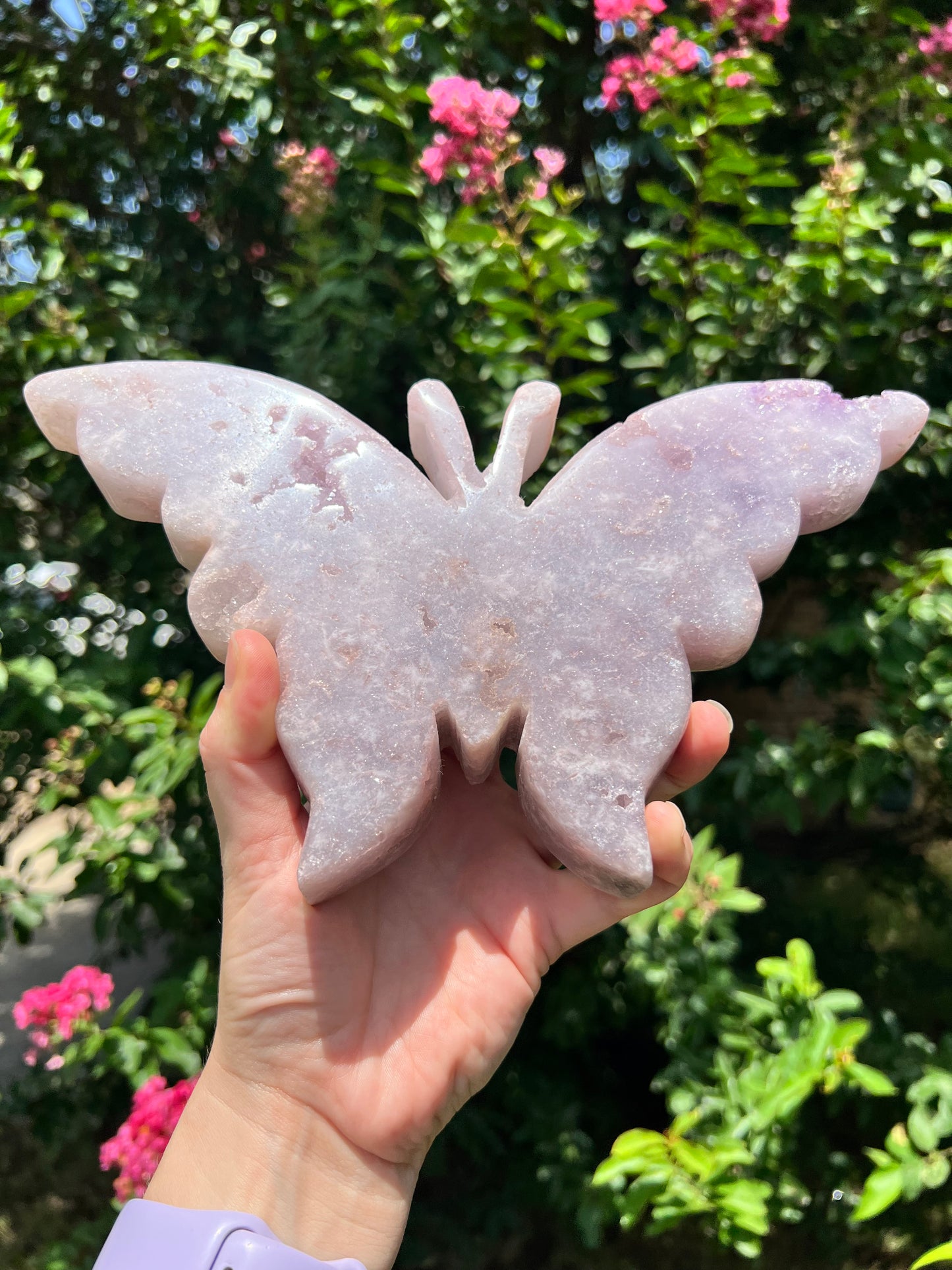 粉红紫水晶蝴蝶