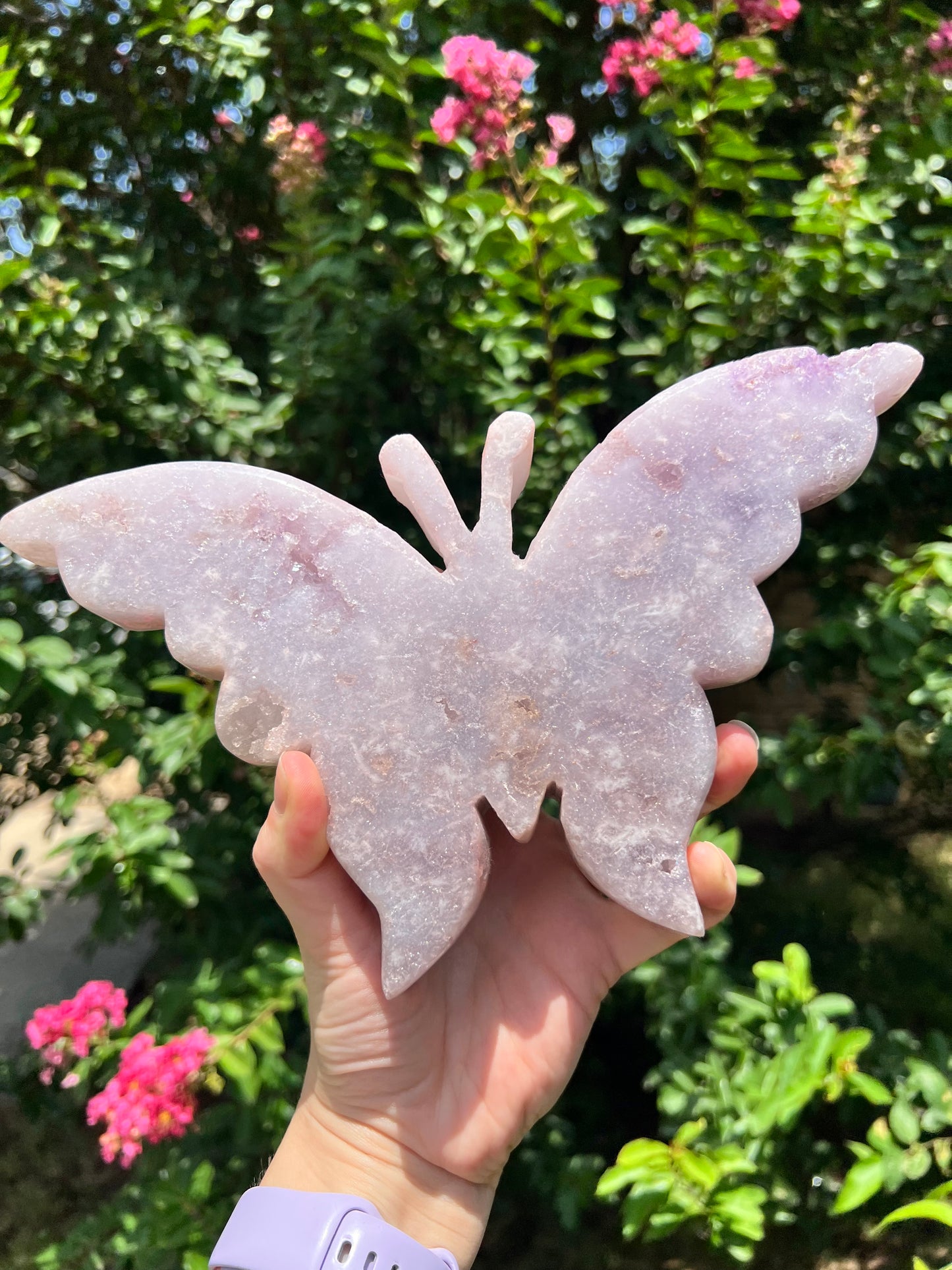 粉红紫水晶蝴蝶