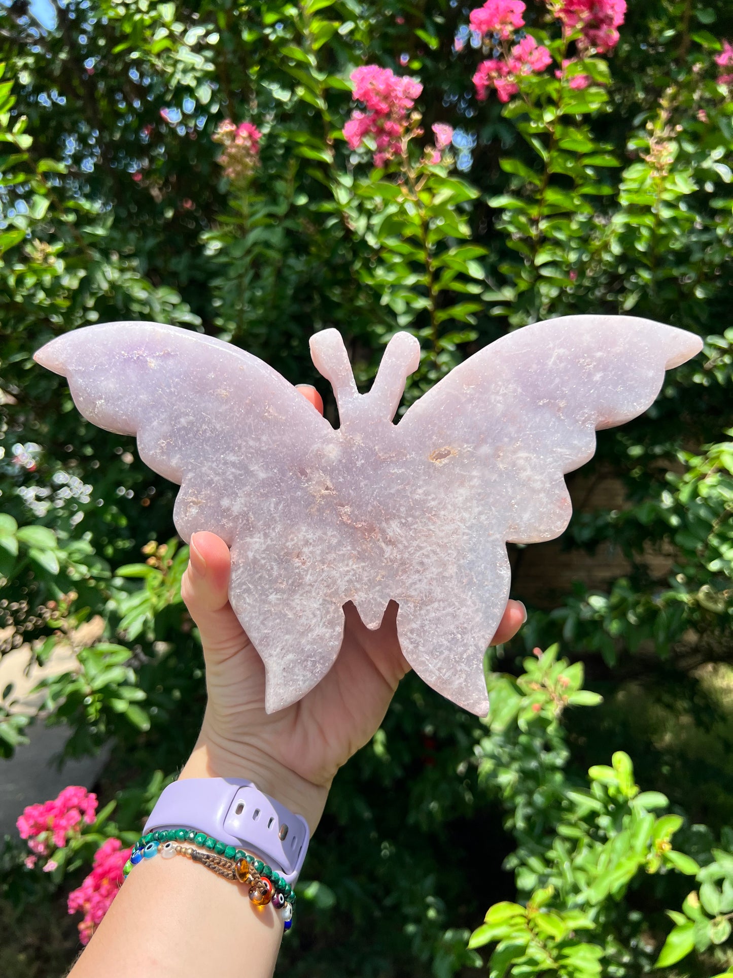 粉红紫水晶蝴蝶