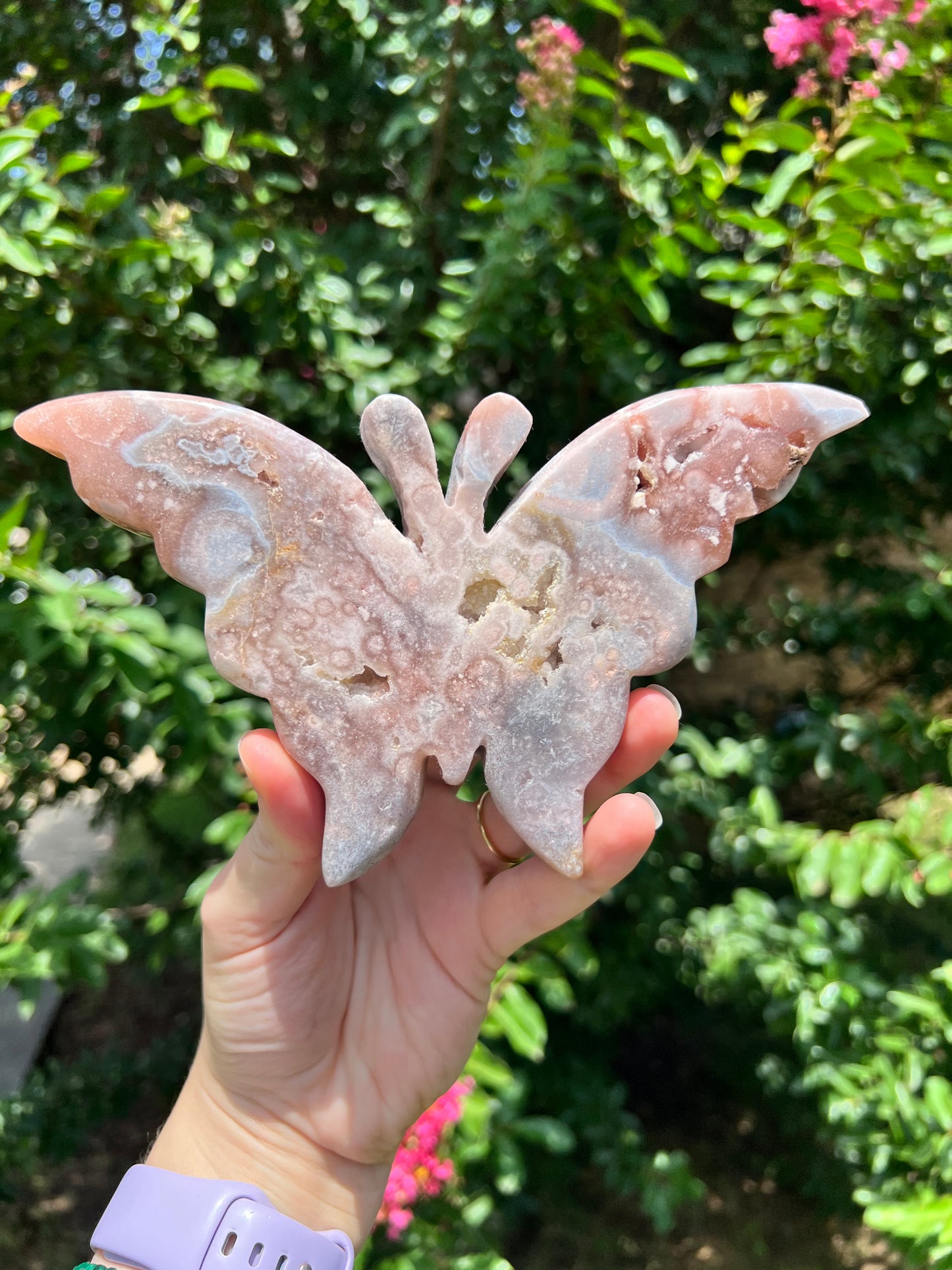 粉红紫水晶蝴蝶