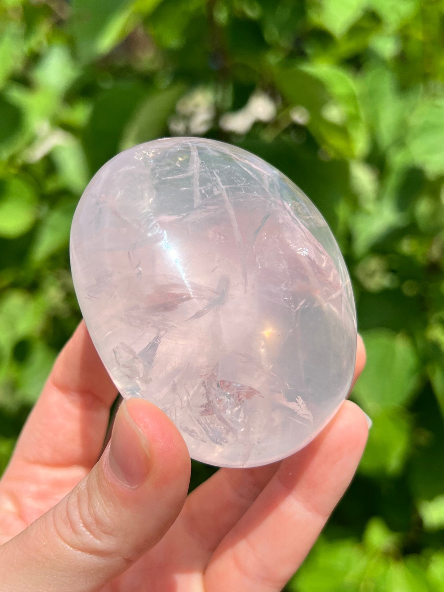 Rose Quartz Jelly Palm Stone