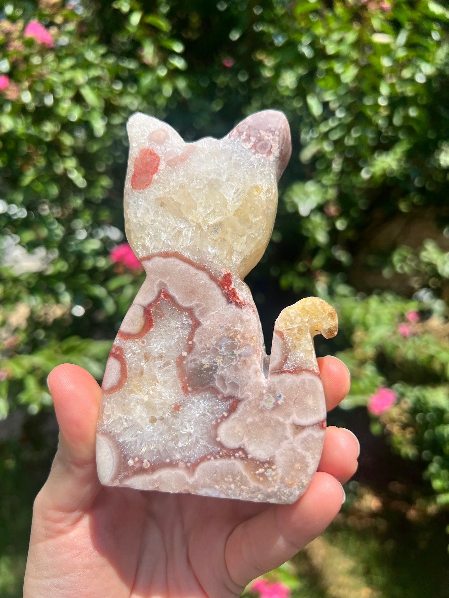 粉红紫水晶猫