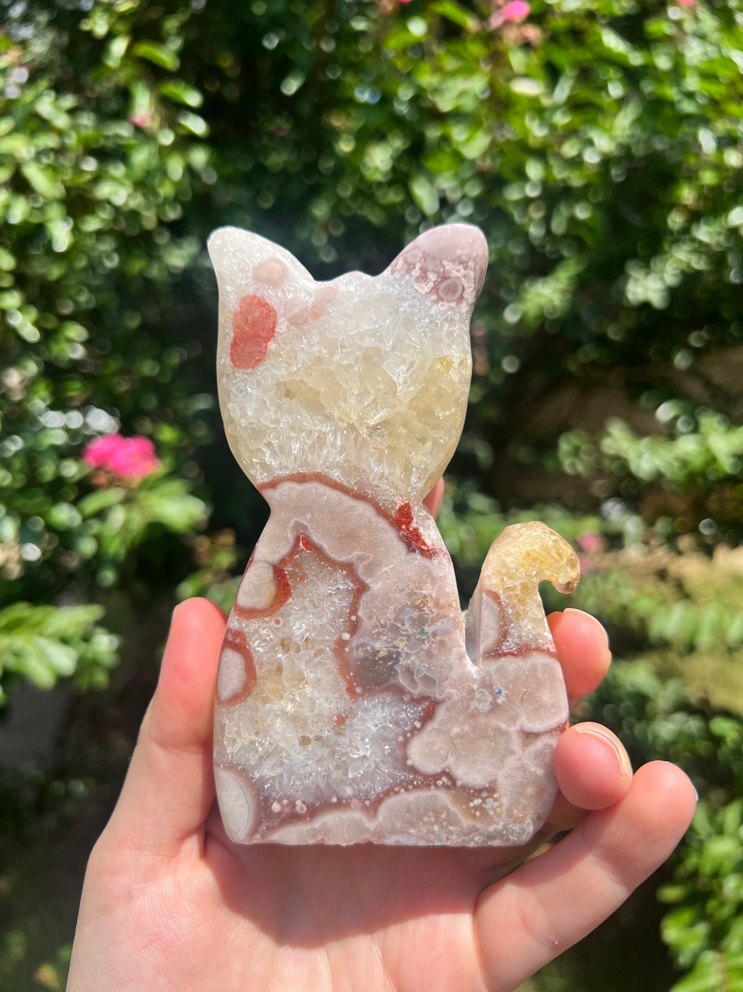 粉红紫水晶猫