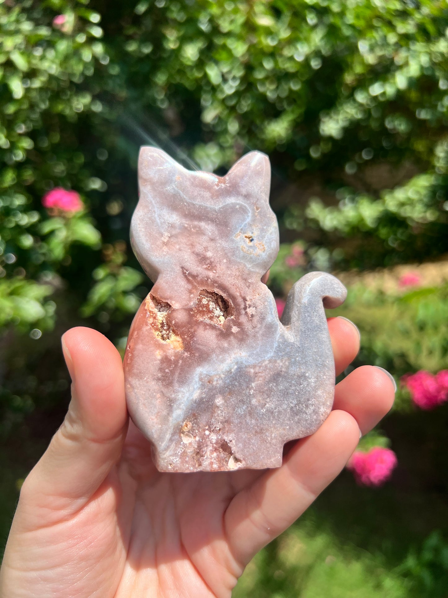 粉红紫水晶猫
